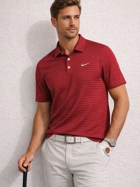 Nike Red Polo Shirt | Men’s Medium | Classic Casual Golf
